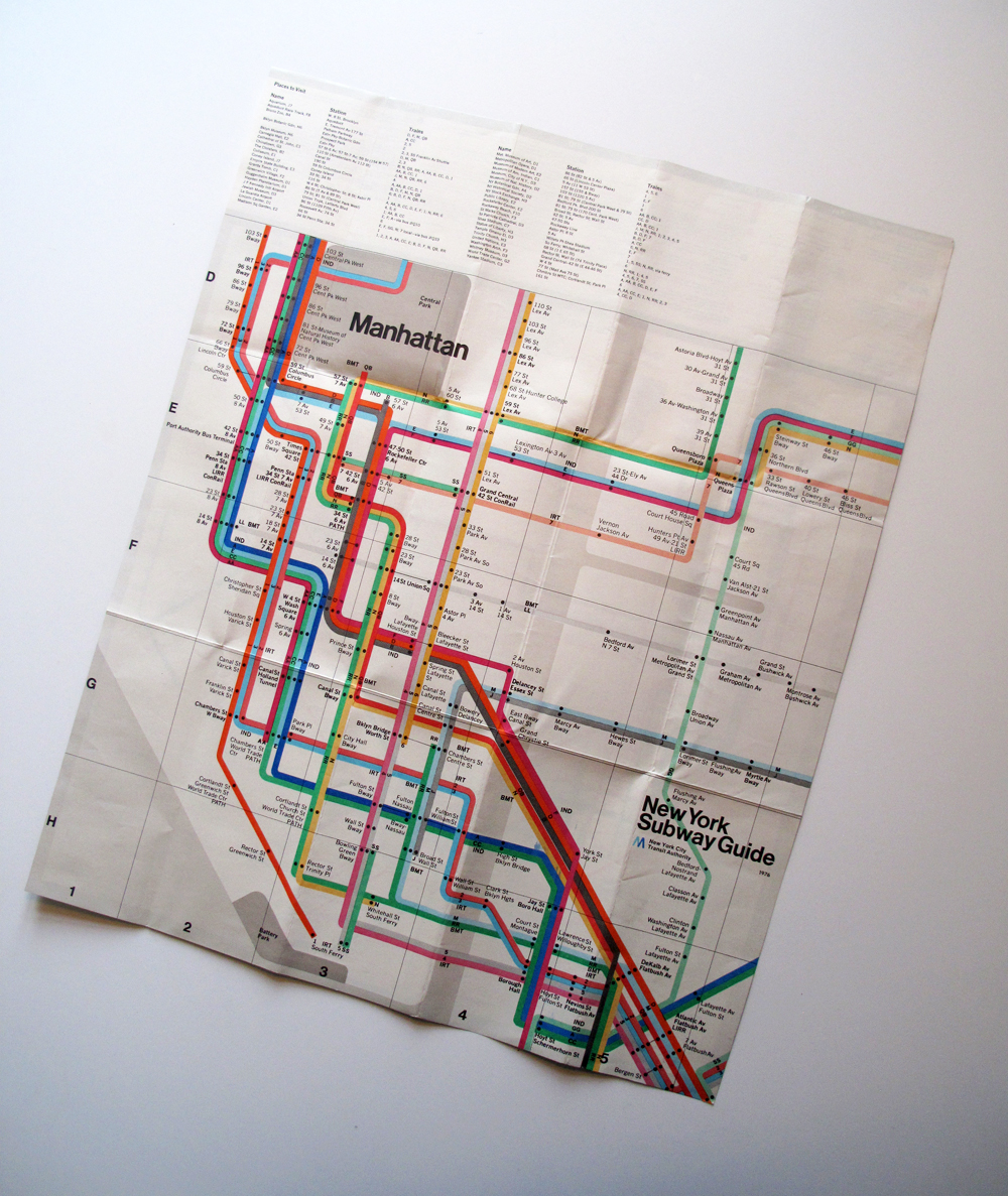 NYC Subway map by Massimo Vignelli